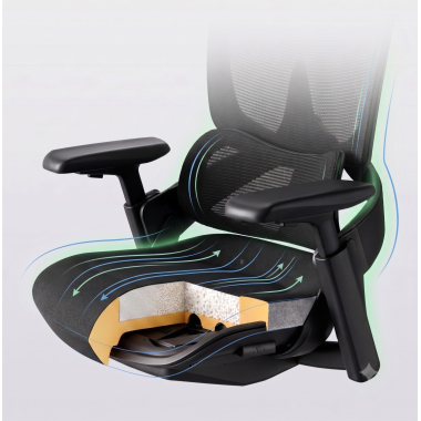 silla ergonomica negro silla ergonomica zenpro aluminio malla brazos regulables 4d doble soporte lumbar reposacabezas 11