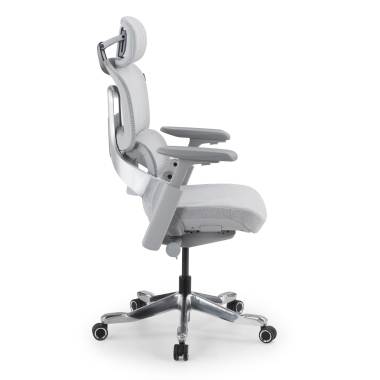 silla ergonomica blanco gris silla ergonomica zenpro aluminio malla brazos regulables 4d doble soporte lumbar reposacabezas 4