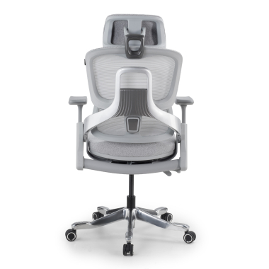 silla ergonomica blanco gris silla ergonomica zenpro aluminio malla brazos regulables 4d doble soporte lumbar reposacabezas 16
