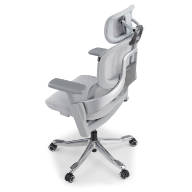 silla ergonomica blanco gris silla ergonomica zenpro aluminio malla brazos regulables 4d doble soporte lumbar reposacabezas 17
