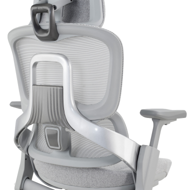 silla ergonomica blanco gris silla ergonomica zenpro aluminio malla brazos regulables 4d doble soporte lumbar reposacabezas 6