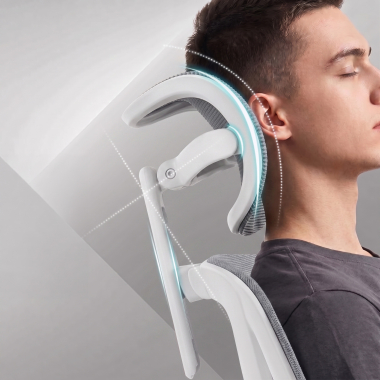 silla ergonomica blanco gris silla ergonomica zenpro aluminio malla brazos regulables 4d doble soporte lumbar reposacabezas 8