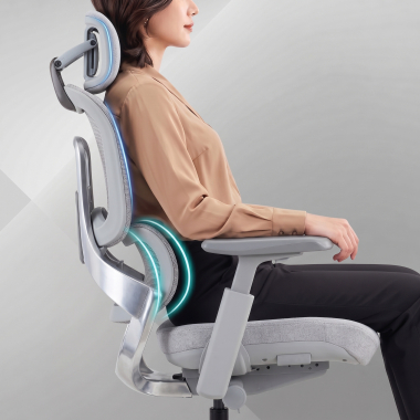 silla ergonomica blanco gris silla ergonomica zenpro aluminio malla brazos regulables 4d doble soporte lumbar reposacabezas 7
