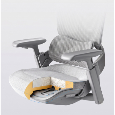silla ergonomica blanco gris silla ergonomica zenpro aluminio malla brazos regulables 4d doble soporte lumbar reposacabezas 19