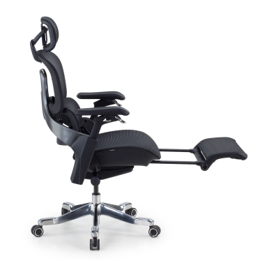 silla ergonomica negro silla ergonomica zenmax aluminio reposapies malla brazos regulables 4d doble soporte lumbar reposacabezas reposapies extensible 6