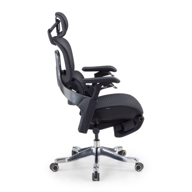 silla ergonomica negro silla ergonomica zenmax aluminio reposapies malla brazos regulables 4d doble soporte lumbar reposacabezas reposapies extensible 5
