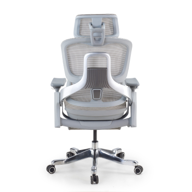 silla ergonomica blanco gris silla ergonomica zenmax aluminio reposapies malla brazos regulables 4d doble soporte lumbar reposacabezas reposapies extensible 6
