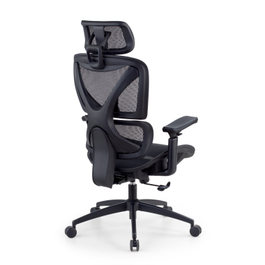 silla ergonomica negro velstrom malla brazos regulables 3d doble soporte lumbar reposacabezas 8