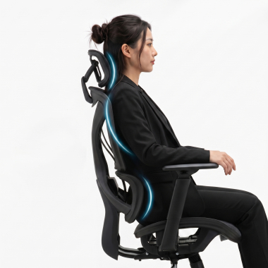 silla ergonomica negro velstrom malla brazos regulables 3d doble soporte lumbar reposacabezas 10