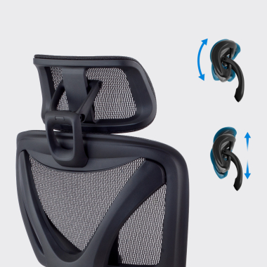 silla ergonomica negro velstrom malla brazos regulables 3d doble soporte lumbar reposacabezas 12