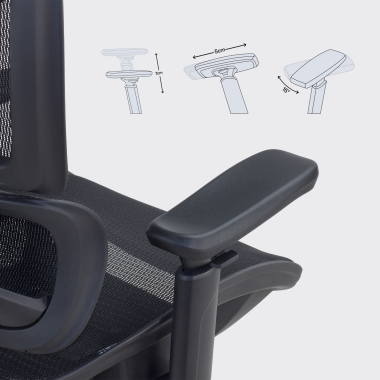 silla ergonomica negro velstrom malla brazos regulables 3d doble soporte lumbar reposacabezas 13