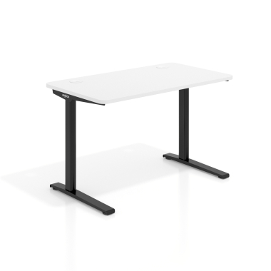 mesa de oficina negro warm white estructura blanca 1