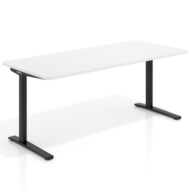 mesa de oficina negro warm white estructura blanca 1
