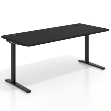 mesa de oficina negro pure black estructura blanca 1