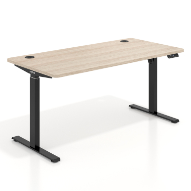 escritorio elevable negro flax oak erghos go 1