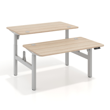 escritorio elevable aluminio flax oak erghos go 1
