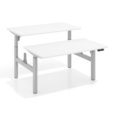 escritorio elevable aluminio warm white erghos go 1