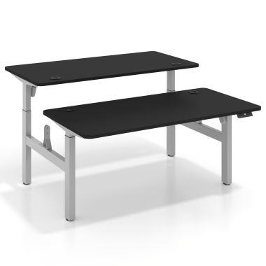 escritorio elevable aluminio pure black erghos go 1