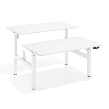 escritorio elevable blanco warm white erghos go 1