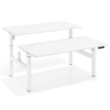 escritorio elevable blanco warm white erghos go 1