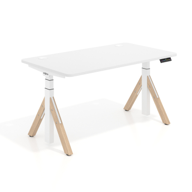 escritorio elevable blanco warm white erghos nature 1