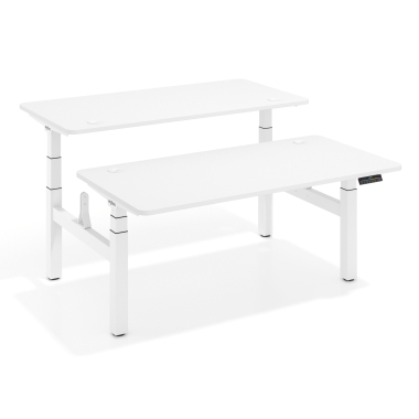 escritorio elevable blanco warm white erghos pro 1