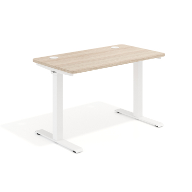 mesa de oficina blanco flax oak estructura blanca 1
