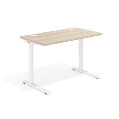 mesa de oficina blanco flax oak estructura blanca 1