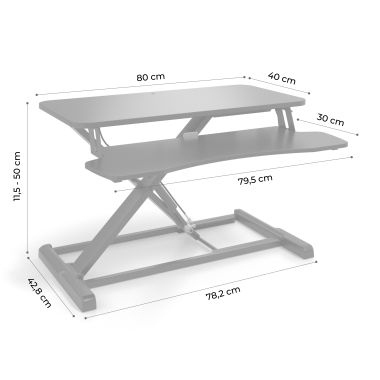 escritorio elevable negro lynk 12