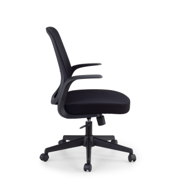 silla giratoria negro respaldo de red malla brazos fijos 4
