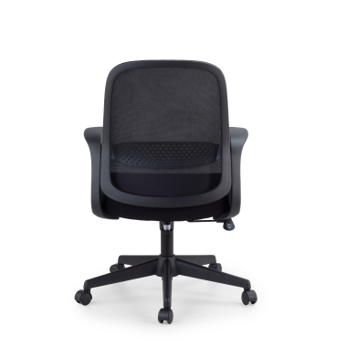 silla giratoria negro respaldo de red malla brazos fijos 7