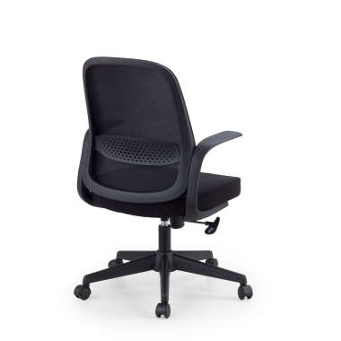 silla giratoria negro respaldo de red malla brazos fijos 5