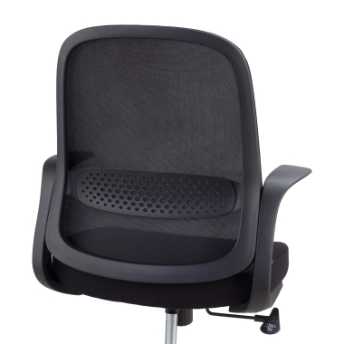 silla giratoria negro respaldo de red malla brazos fijos 6