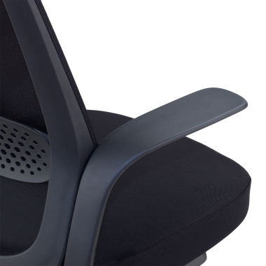 silla giratoria negro respaldo de red malla brazos fijos 8