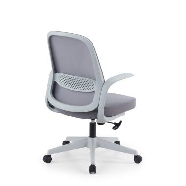 silla giratoria gris respaldo de red malla brazos fijos 5