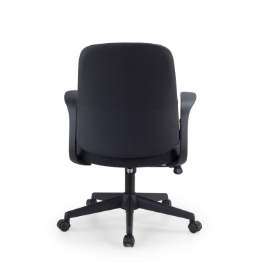silla giratoria negro respaldo ecopiel piel sintetica brazos fijos 7