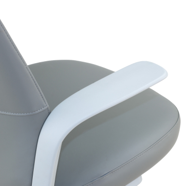 silla giratoria gris respaldo ecopiel piel sintetica brazos fijos 7