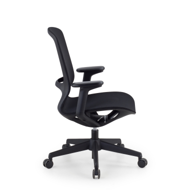 silla oficina de diseno negro muse malla brazos regulables 3d 4