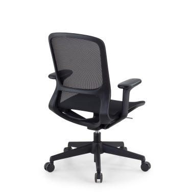 silla oficina de diseno negro muse malla brazos regulables 3d 7
