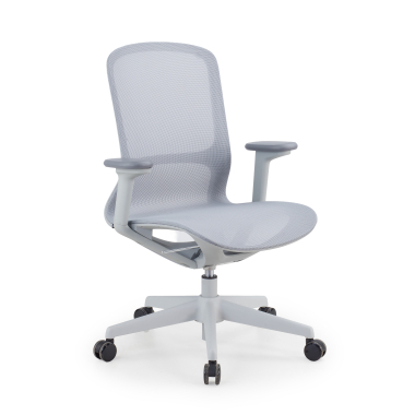 silla oficina de diseno gris muse malla brazos regulables 3d 1