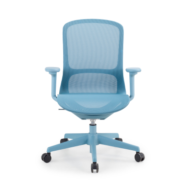 silla oficina de diseno azul muse malla brazos regulables 3d 3