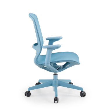 silla oficina de diseno azul muse malla brazos regulables 3d 4