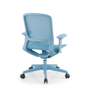 silla oficina de diseno azul muse malla brazos regulables 3d 7