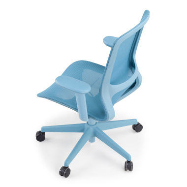 silla oficina de diseno azul muse malla brazos regulables 3d 8