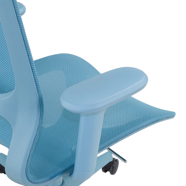 silla oficina de diseno azul muse malla brazos regulables 3d 6