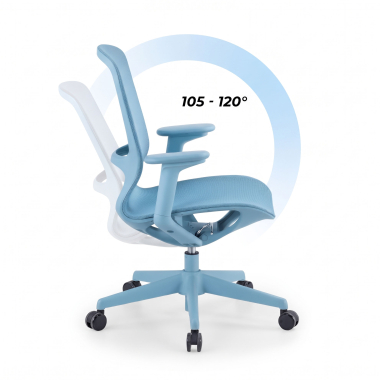 silla oficina de diseno azul muse malla brazos regulables 3d 9