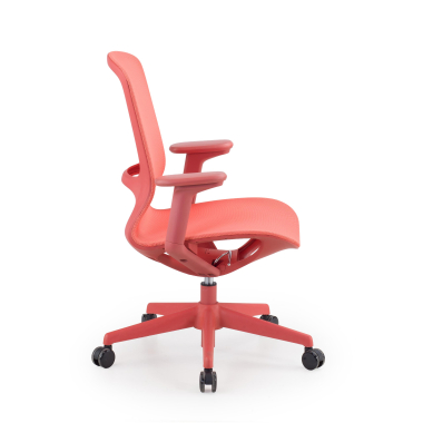 silla oficina de diseno rojo muse malla brazos regulables 3d 4