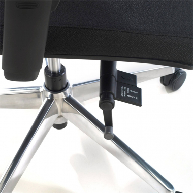 silla teletrabajo negro sin reposacabezas tapizada malla brazos moviles soporte lumbar 8