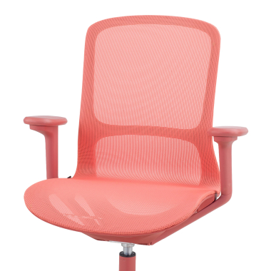silla oficina de diseno rojo muse malla brazos regulables 3d 5