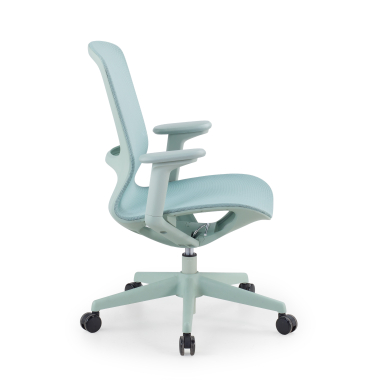 silla oficina de diseno verde muse malla brazos regulables 3d 4